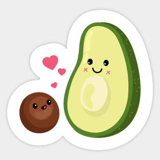 You complete me T Shirt- Avocado Couple-Valentines Day Gift Sticker